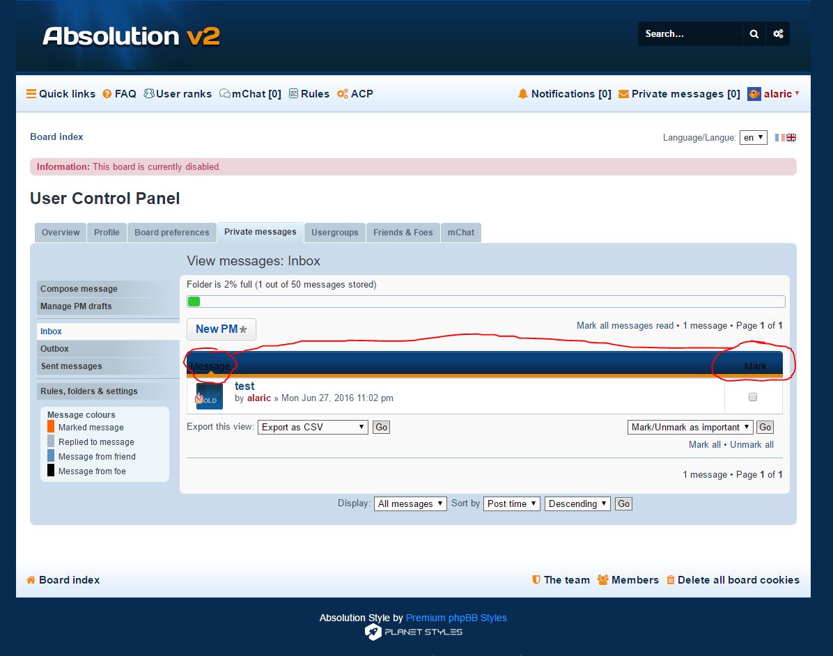 Phpbb Bug On View Messages Inbox Page Absolution